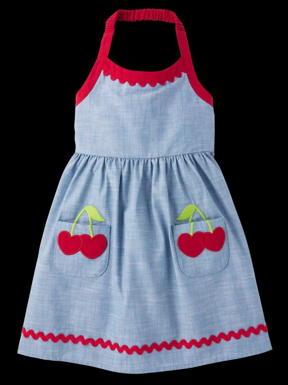 4T Gymboree Girls Embroidered Cherry Halter Dress